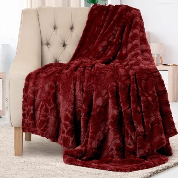Double Layer Fluffy Blanket Warm Winter Blankets And Throws