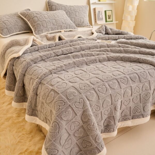 New Short Plush Multifunctional Double sided Layer Blanket - Image 4