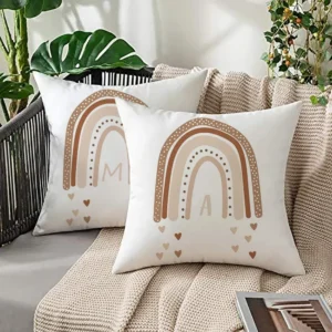 Rainbow Print Pattern Sofa Cushion Cover