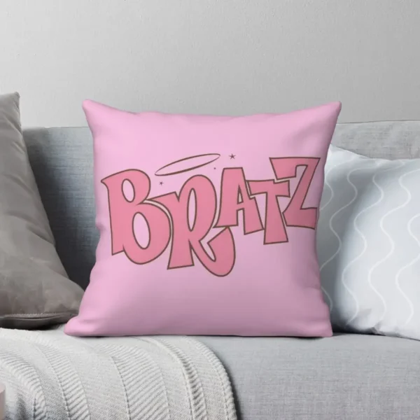 Bratz Angelz Pattern Anime Polyester Cushion Cover